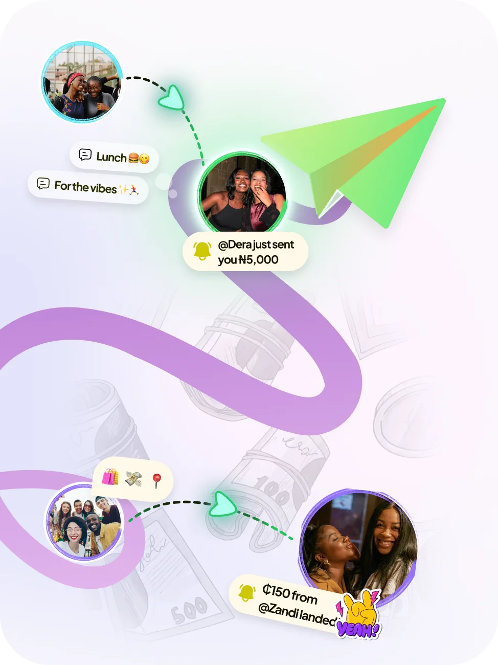 Instant transfers between friends